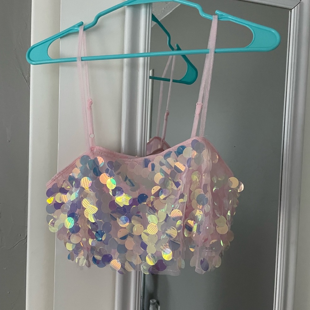 ASOS sequin crop top